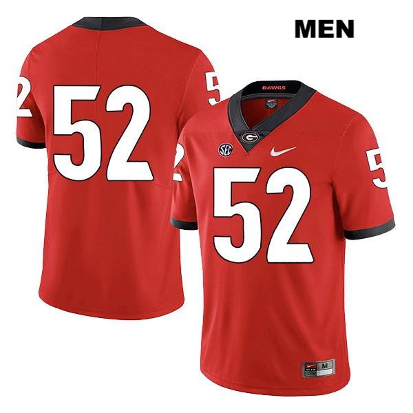 Georgia Bulldogs Men's Tyler Clark #52 NCAA No Name Legend Authentic Red Nike Stitched College Football Jersey OCP3556AX